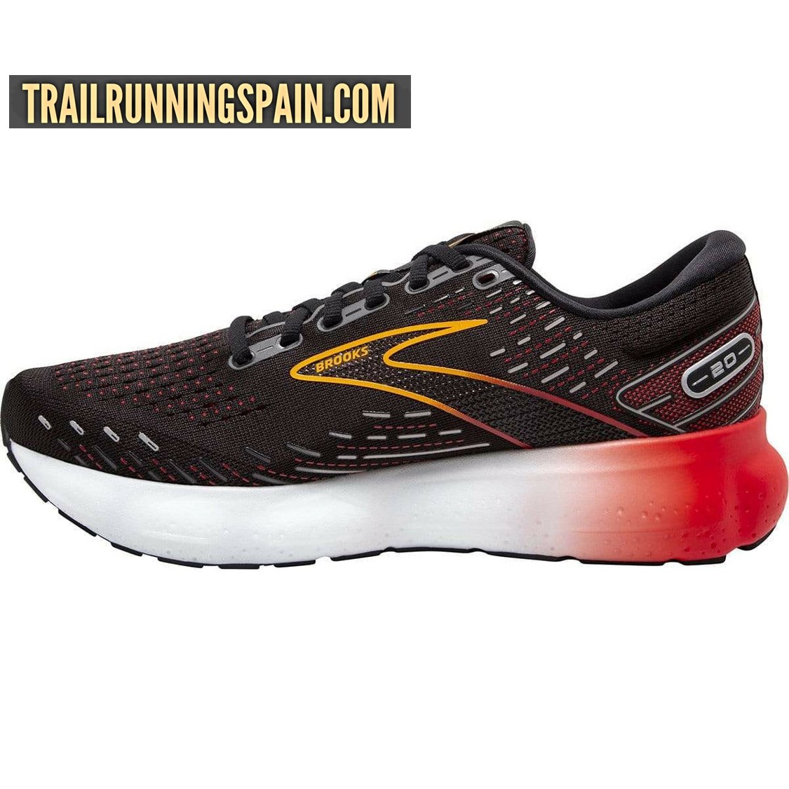 BROOKS GLYCERIN 20 LONG TRAINING RUNNING SHOES.